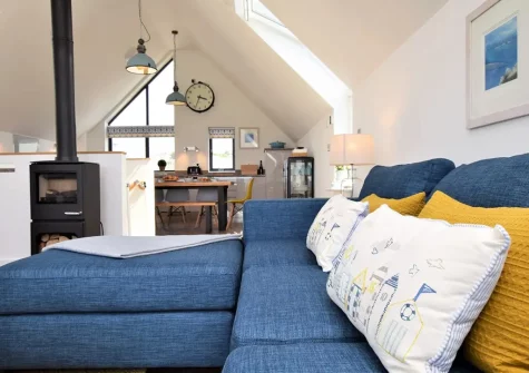 The living area at Sandy Toes, Westward Ho!