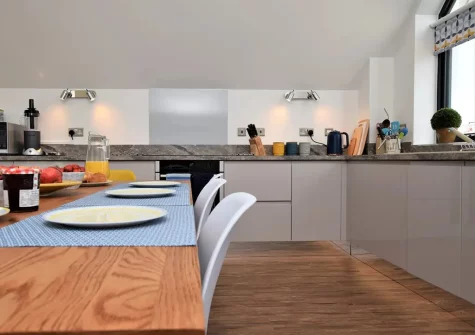 The kitchen & dining area at Sandy Toes, Westward Ho!