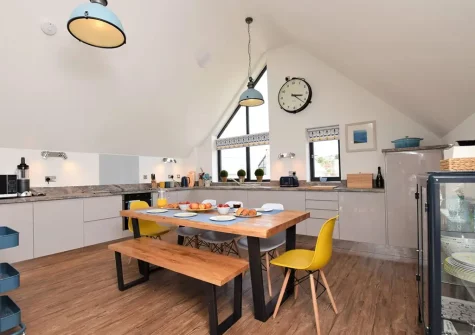 The kitchen & dining area at Sandy Toes, Westward Ho!