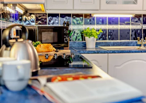 The kitchen at Sarah's Cottage, Camelford