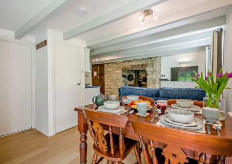 The dining area at Sarah's Cottage, Camelford