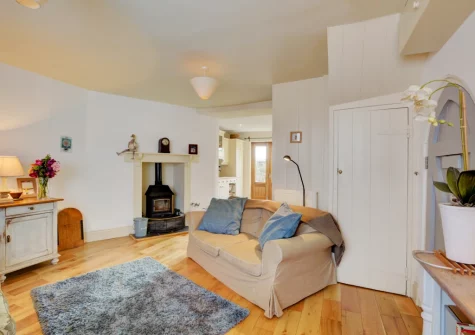 The living area at School Cottage, Little Petherick