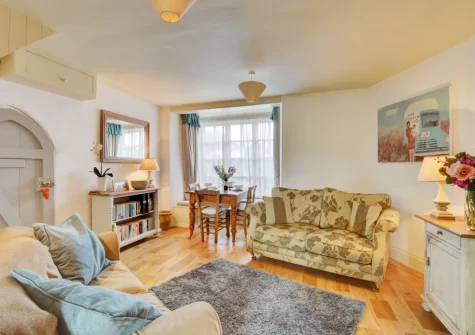 The living area at School Cottage, Little Petherick