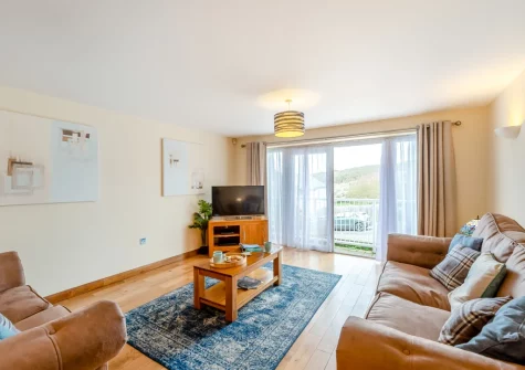 The living area at Schooner's, Mortehoe