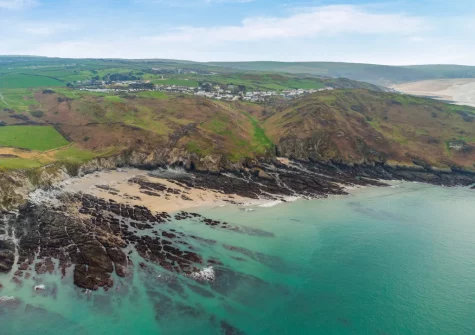 The historic village of Mortehoe is perched high on a cliff on Devon's beautiful northern coast