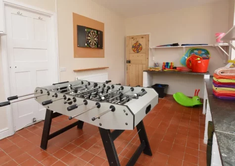 The games room at Scorsham Farm, Stratton