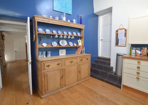 The kitchen at Scrumbles Hollow, St Agnes