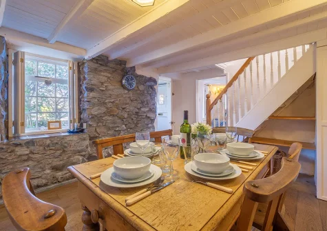 The dining room at Scrumbles Hollow, St Agnes