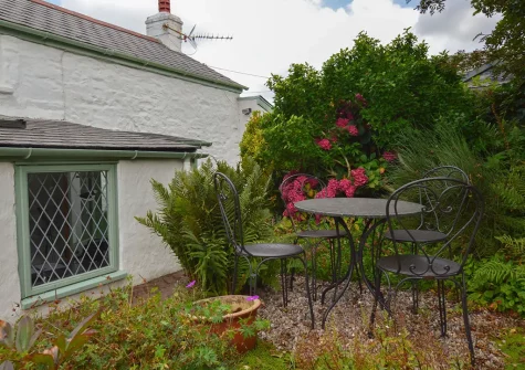 The enclosed garden at Scrumbles Hollow, St Agnes