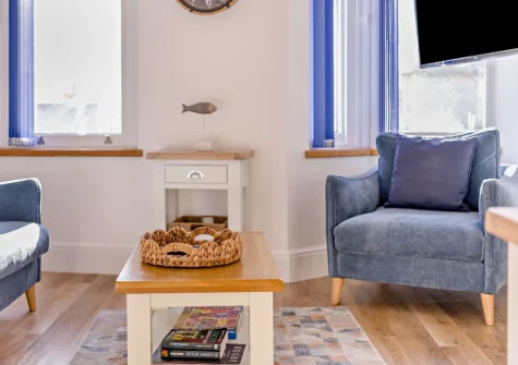 The living area at Sea Bass, Brixham