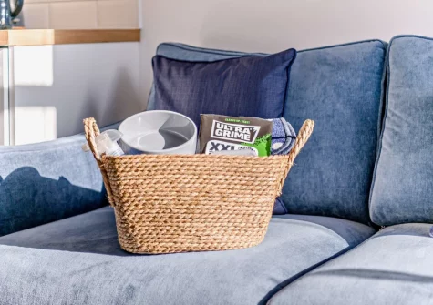 The living area at Sea Bass, Brixham