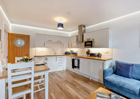 The kitchen & dining area at Sea Bass, Brixham