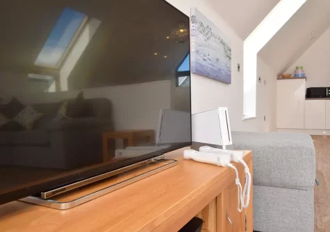 The living area at Sea Breeze, Westward Ho!