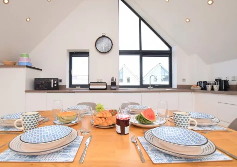 The kitchen & dining area at Sea Breeze, Westward Ho!