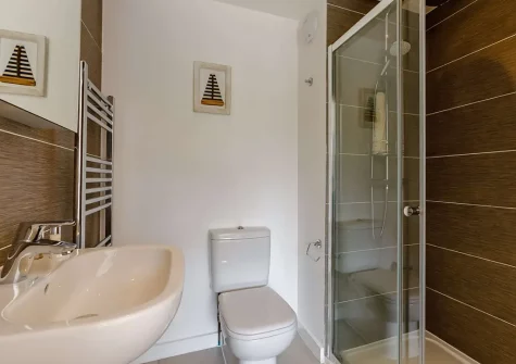 Bedroom #1 en-suite shower room at Sea Breeze, Westward Ho!