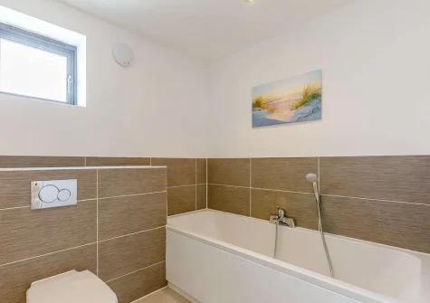 The bathroom at Sea Breeze, Westward Ho!