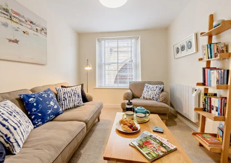 The living room at Sea Chest Apartment, Appledore