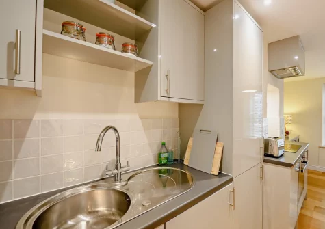 The kitchen at Sea Chest Apartment, Appledore