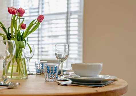 The dining area at Sea Chest Apartment, Appledore