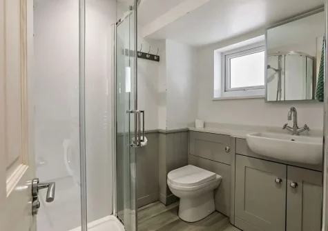 The shower room at Sea Foam House, Ilfracombe
