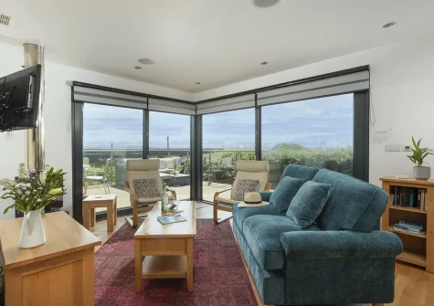The living area at Sea Gem, Morcliff, St Agnes