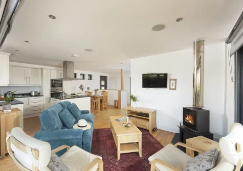 The living area at Sea Gem, Morcliff, St Agnes