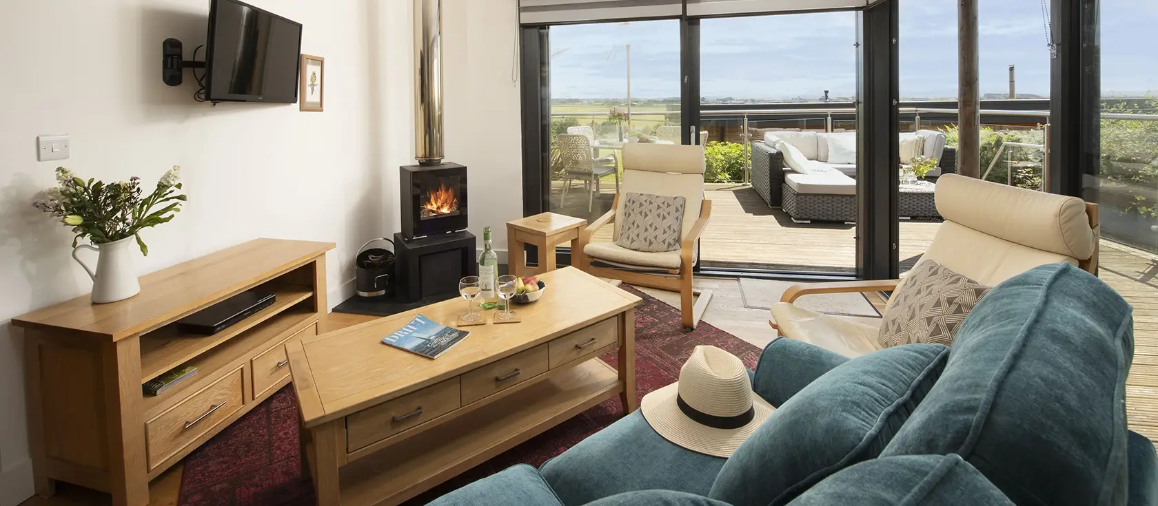 Sea Gem, Goonvrea is a stunning eco-lodge with countryside and sea views in Chapel Porth's World Heritage setting. Enjoy cedar cladding, modern amenities, a wood burner, and a magnificent deck, perfectly positioned for exploring Cornwall's treasures.