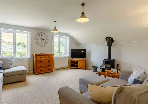 The living room at Sea Glimpse, Seaton