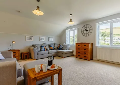 The living room at Sea Glimpse, Seaton