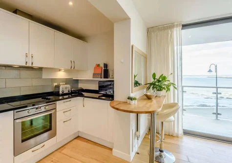 The kitchen at Sea Haven, Westward Ho!