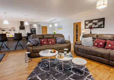 The living area at Sea Haze Number 6, Westward Ho!