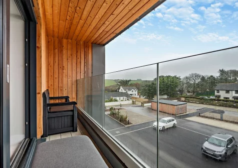 The balcony & outdoor sitting area at Sea-Holly, Harlyn