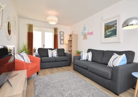 The living room at Sea Pink Cottage, Newquay