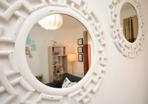 The living room at Sea Pink Cottage, Newquay