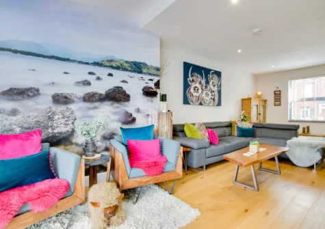 The living room at Sea Renity, Padstow