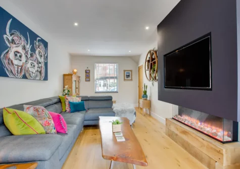 The living room at Sea Renity, Padstow