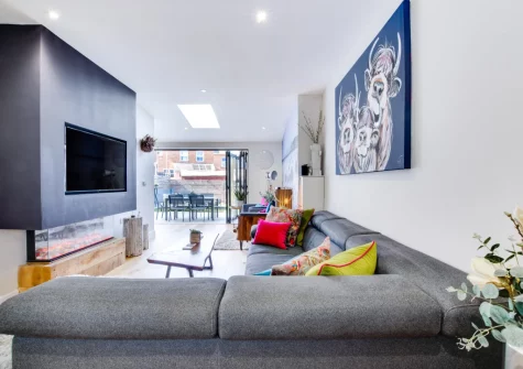 The living room at Sea Renity, Padstow