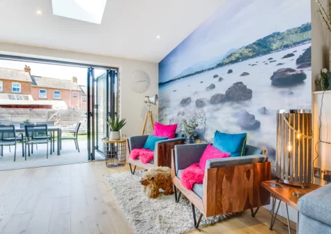 The living room at Sea Renity, Padstow