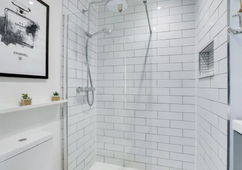 Bedroom #1 en-suite shower room at Sea Renity, Padstow