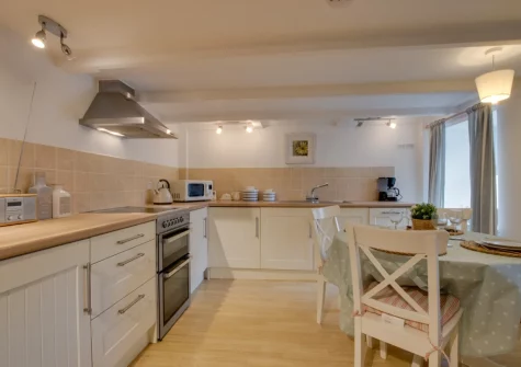 The kitchen & dining area at Sea Salt Cottage, Porthleven
