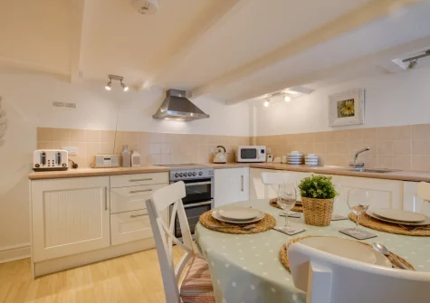 The kitchen & dining area at Sea Salt Cottage, Porthleven