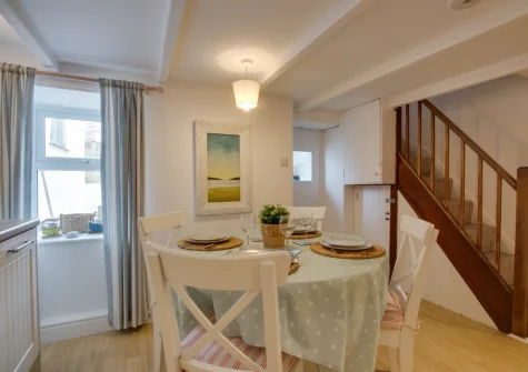 The dining area at Sea Salt Cottage, Porthleven