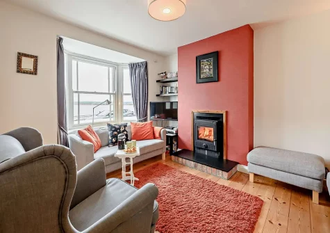 The living area at Sea Spray, Appledore