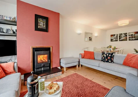 The living area at Sea Spray, Appledore