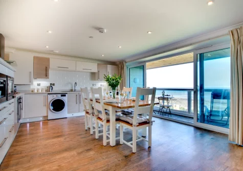 The kitchen & dining area at Sea Spray, Westward Ho!