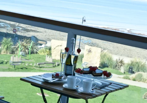 The balcony & outdoor sitting area at Sea Spray, Westward Ho!