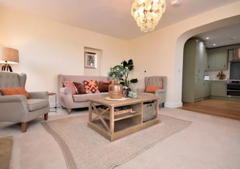 The living area at Sea Vista Apartment, Westward Ho!