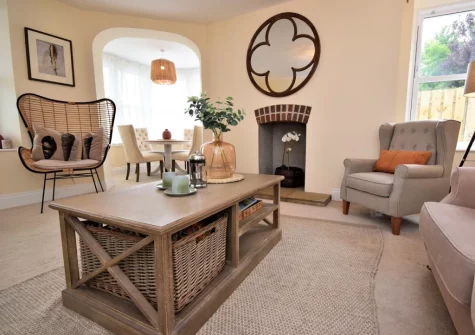 The living & dining area at Sea Vista Apartment, Westward Ho!