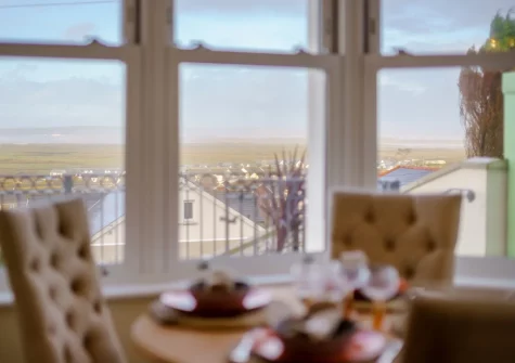 The view from the dining area at Sea Vista Apartment, Westward Ho!