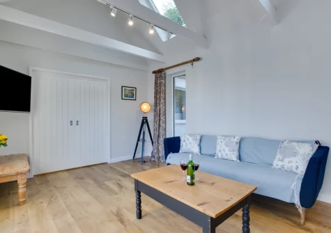 The living room at Seacroft, Polruan